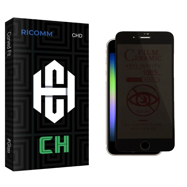 محافظ صفحه نمایش سرامیکی حریم شخصی ریکام مدل CH Glass CRM مناسب برای گوشی موبایل اپل iPhone Se 2022