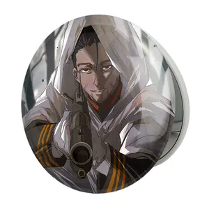 آینه جیبی خندالو طرح هیاکونوسکه انیمه کامویی طلایی Golden Kamuy مدل تاشو کد 23746 