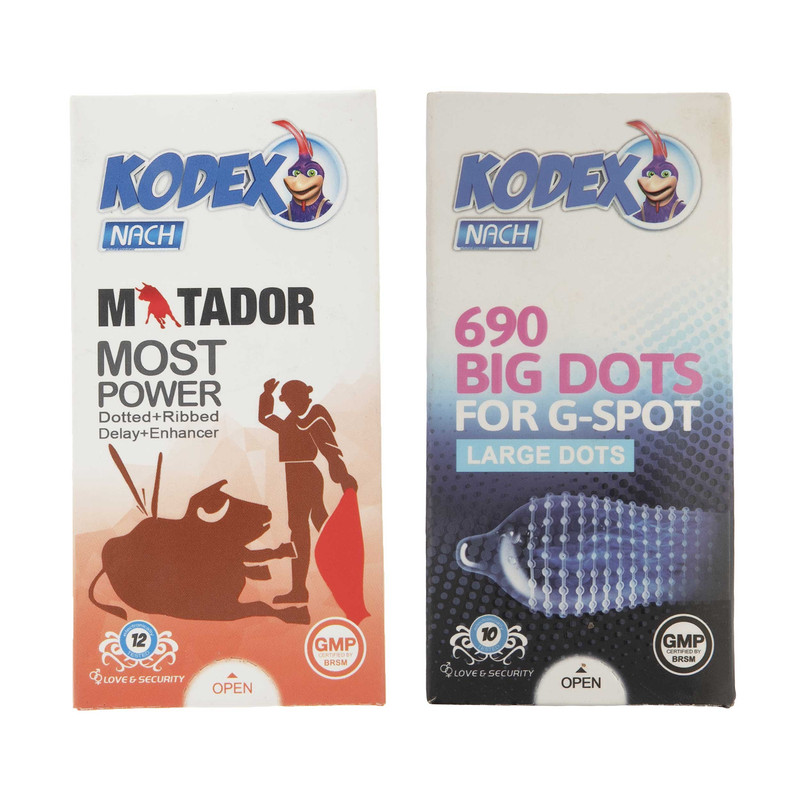 کاندوم کدکس مدل Matador بسته 12 عددی به همراه کاندوم مدل BIG DOTS بسته 10 عددی کاندوم کدکس مدل Matador بسته 12 عددی به همراه کاندوم مدل BIG DOTS بسته 10 عددی