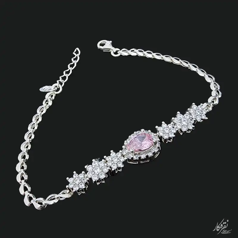 دستبند نقره زنانه مسعود جلالی نقره کار مدل 30671