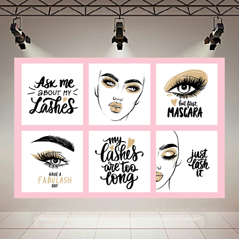 پوستر پارچه ای طرح مخمل آرایش مژه مدل ریمیل کد AR303988