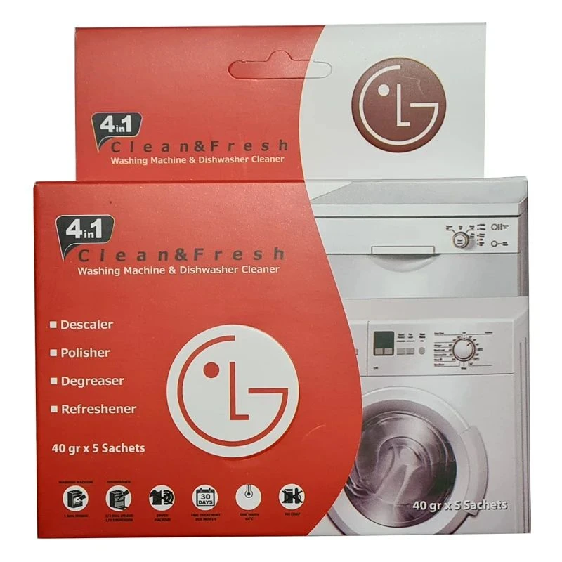 پودر جرم گیر ماشین لباسشویی و ماشین ظرفشویی Ggold مدل 4in1 بسته 5 عددی