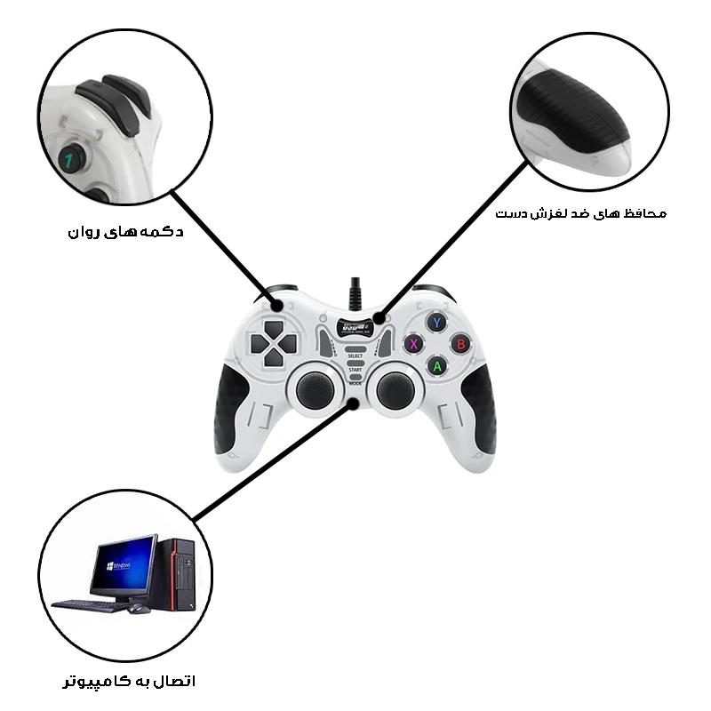 عکس شماره 2 : دسته بازی مدل usb-606