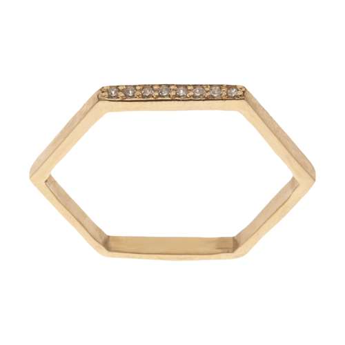 انگشتر طلا 18 عیار زنانه سنجاق مدل X058971