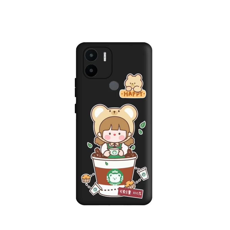 کاور قاب گوشی طرح دختر قهوه کد z2160 مناسب برای گوشی موبایل شیائومی Redmi A1 Plus / Redmi A2 Plus