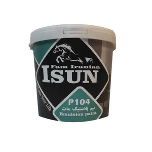 رنگ نیم پلاستیک سفید آیسان کد P104 وزن 10 کیلوگرم