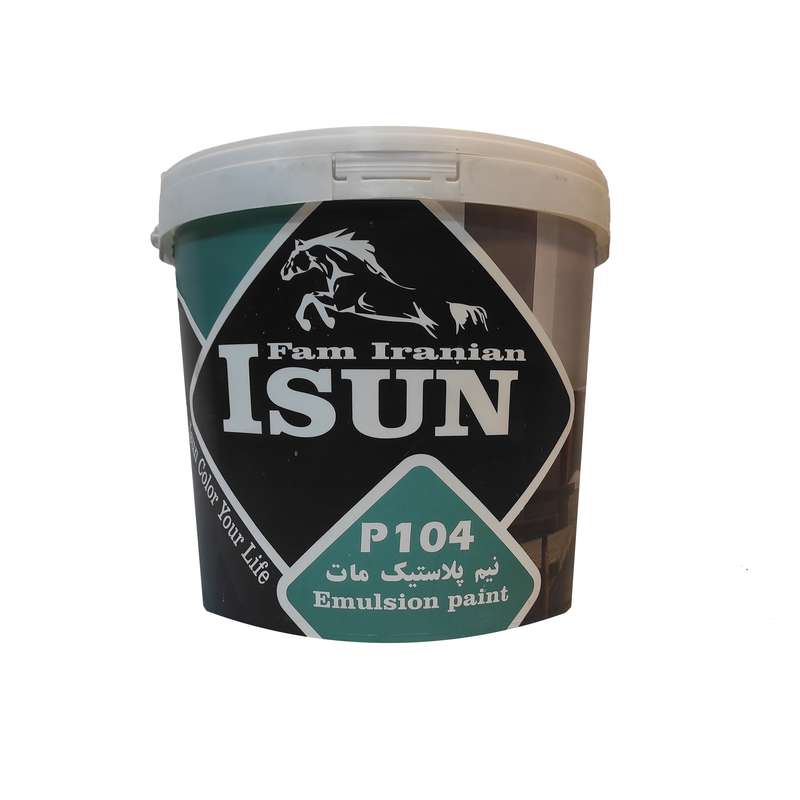 رنگ نیم پلاستیک سفید آیسان کد P104 وزن 12 کیلوگرم رنگ نیم پلاستیک سفید آیسان کد P104 وزن 12 کیلوگرم