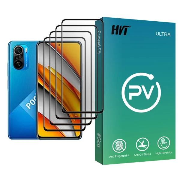 محافظ صفحه نمایش اچ وی تی مدل PV Glass MIX004 مناسب برای گوشی موبایل شیائومی Poco F3 بسته چهار عددی