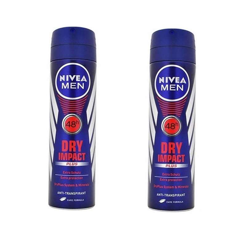 اسپری ضد تعریق مردانه نیوآ مدل Dry Impact Plus حجم 150 میلی لیتر بسته 2 عددی