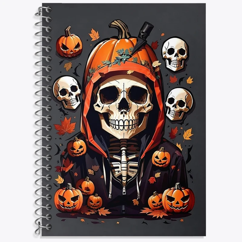 دفتر زبان 50 برگ خندالو مدل دو خط طرح اسکلت کد N1256