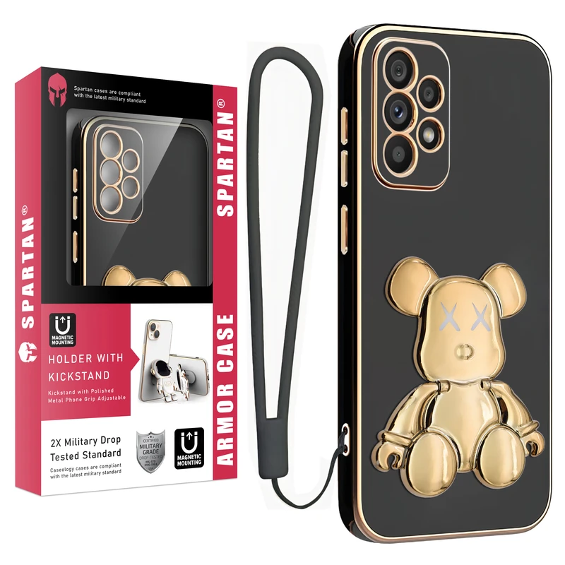 کاور اسپارتان مدل Teddy Bear مناسب برای گوشی موبایل سامسونگ Galaxy A13 4G / A32 5G به همراه بند