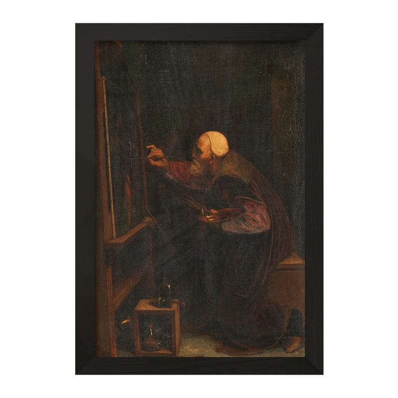 تابلو خندالو مدل نقاشی هنرمندی در حال کپی کردن نقاشی اثر لوئیس برود کد F12237