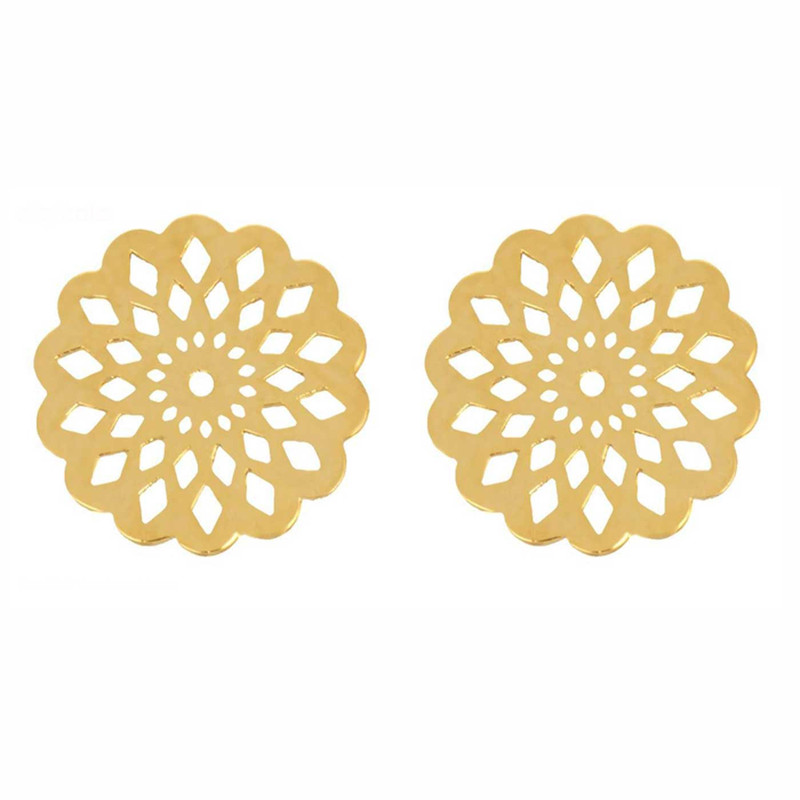 گوشواره میخی طلا 18 عیار زنانه نیکان گلد مدل NK 5689 - 3