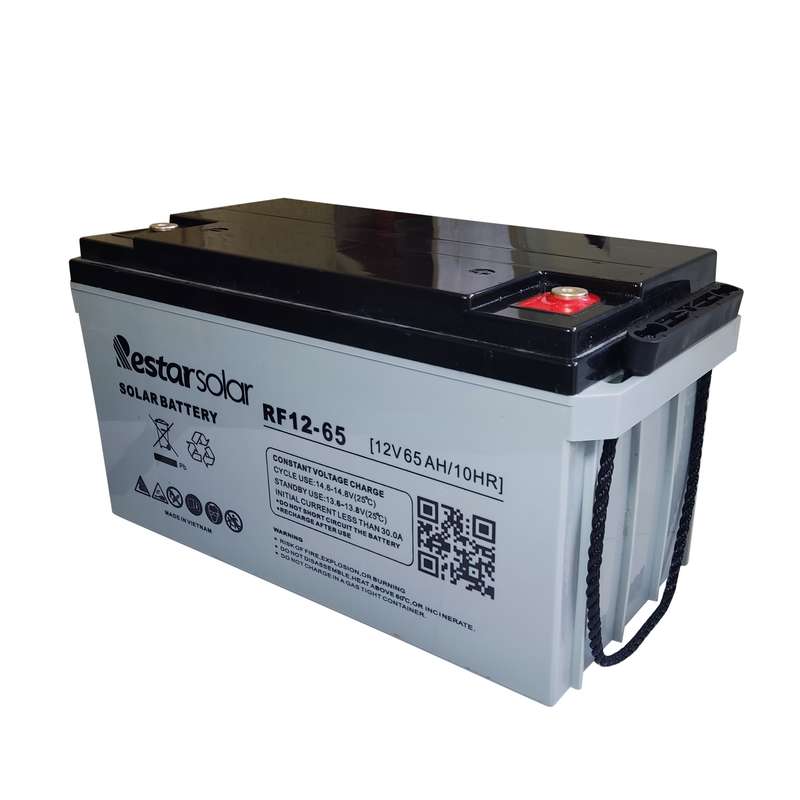 باتری خورشیدی رستار سولار مدل 12V-65AH ظرفیت 65 آمپر