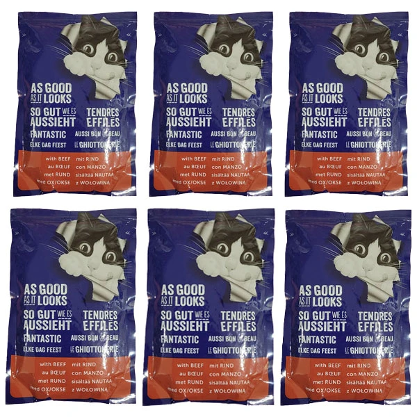 پوچ گربه فلیکس مدل AS GOOD وزن 85 گرم بسته 6 عددی