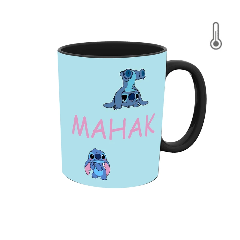 ماگ حرارتی طرح اسم ماهک مدل استیچ 