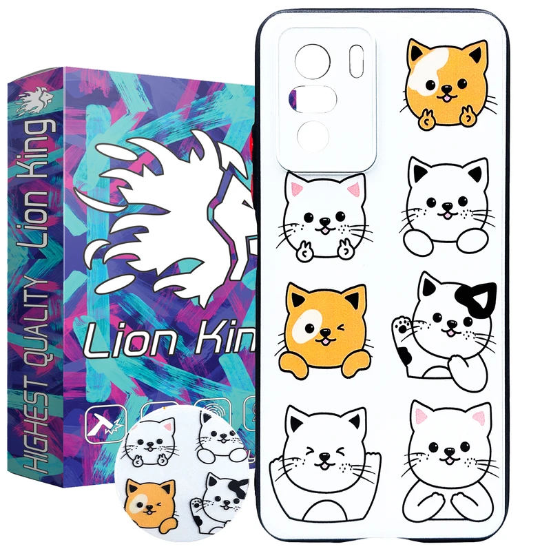 کاور لاین کینگ مدل PISHIHA uv مناسب برای گوشی موبایل شیائومی Poco F3 به همراه پاپ سوکت