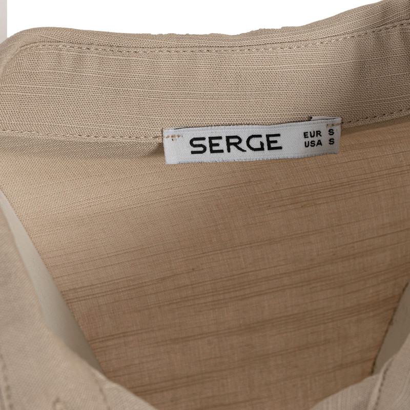 شومیز آستین بلند زنانه سرژه مدل 207336 رنگ کرم