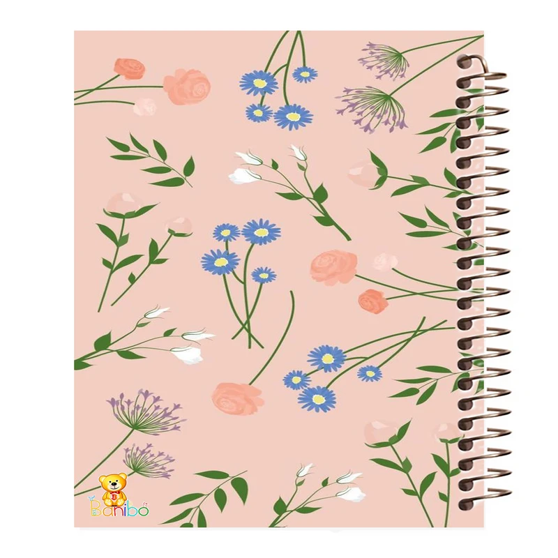 دفتر زبان 100 برگ بانیبو مدل گل کد 103