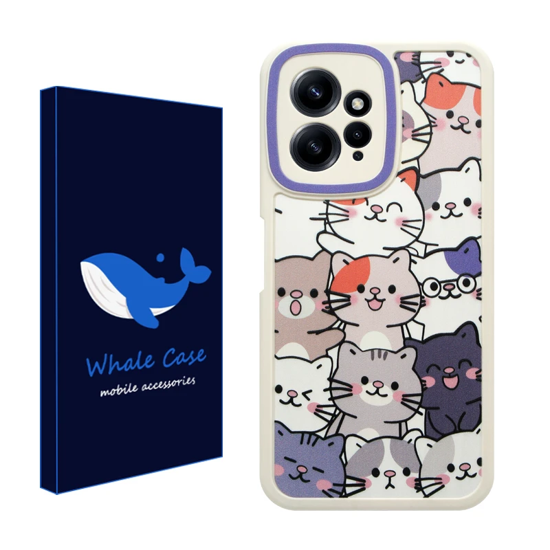  کاور وال کیس مدل گربه های خوشحال مناسب برای گوشی موبایل شیائومی Redmi Note 12 4G