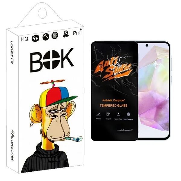 محافظ صفحه نمایش بوک مدل Carbon Antistatic مناسب برای گوشی موبایل سامسونگ Galaxy A35