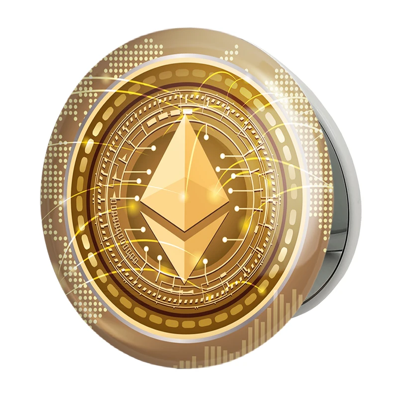 آینه جیبی خندالو طرح ارز دیجیتال اتریوم  مدل تاشو کد 10887 