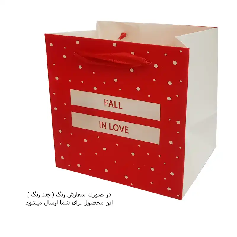پاکت هدیه طرح خالخالی مدل FALL IN LOVE کد GP 230