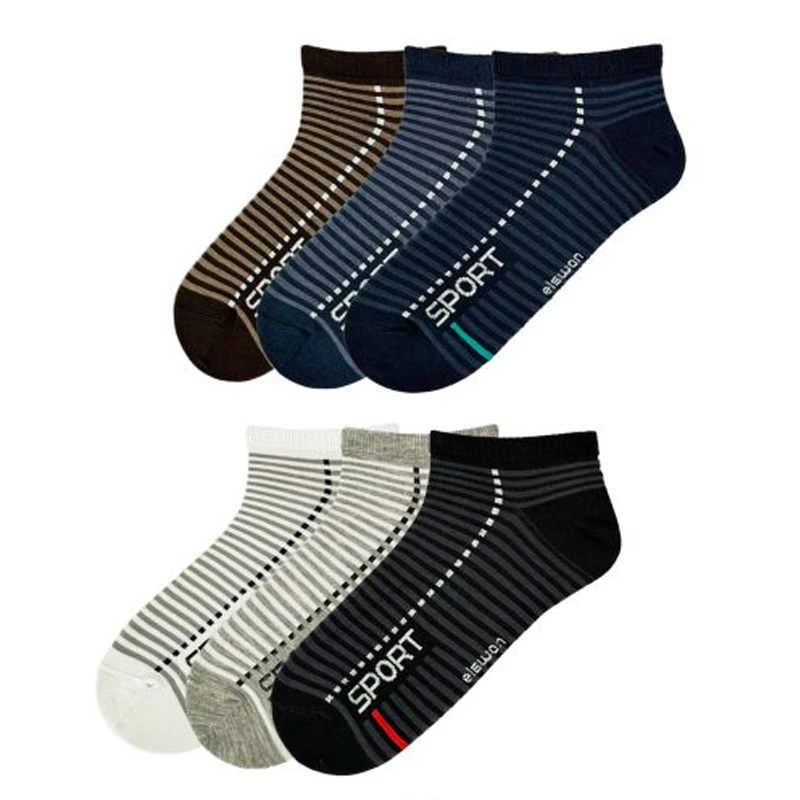 جوراب مردانه ال سون مدل خط چین کد PH1027 مجموعه 6 عددی