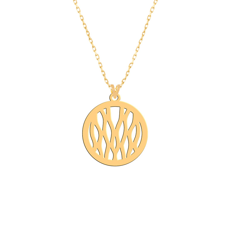 گردنبند طلا 18 عیار زنانه فرشته مدل اسلیمی WNLZ-000055