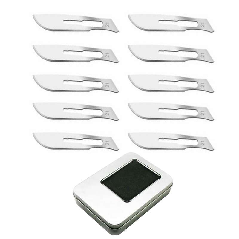 تیغ جراحی استریل هاینز هرنز شماره 21 بسته 10 عددی به همراه جعبه نگهدارنده مدل SKJMRJWPYTR