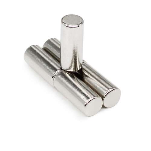 آهن ربا مدل نئودیمیوم استوانه C4x10mm بسته 5 عددی