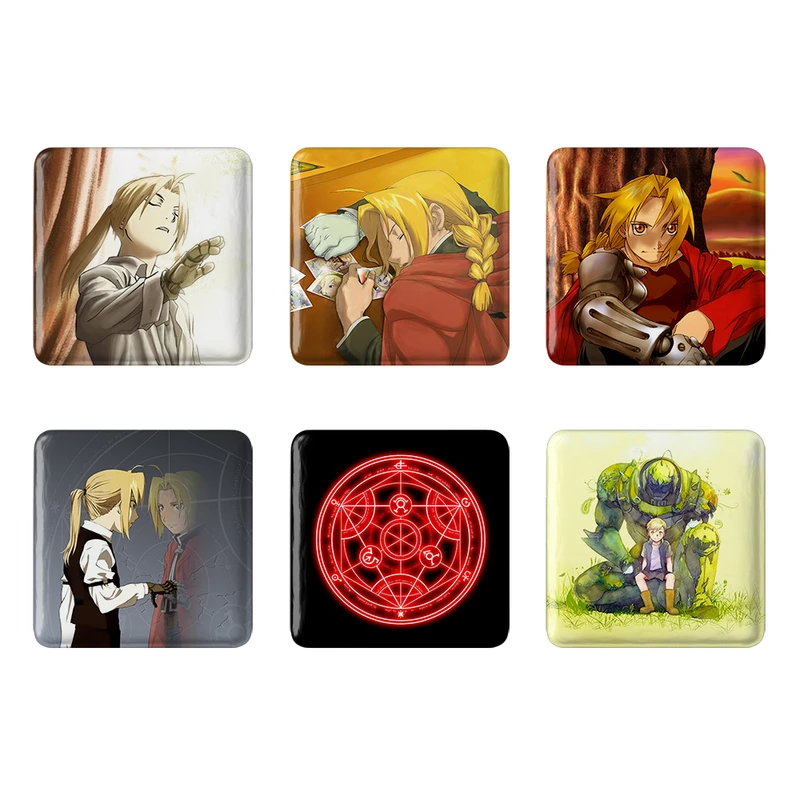 مگنت خندالو طرح انیمه کیمیاگر تمام فلزی Fullmetal Alchemist کد 558A مجموعه 6 عددی