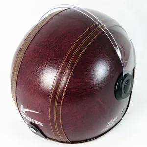 کلاه کاسکت کاپیتا مدل چرم کلاسیک Crimson کد 1958