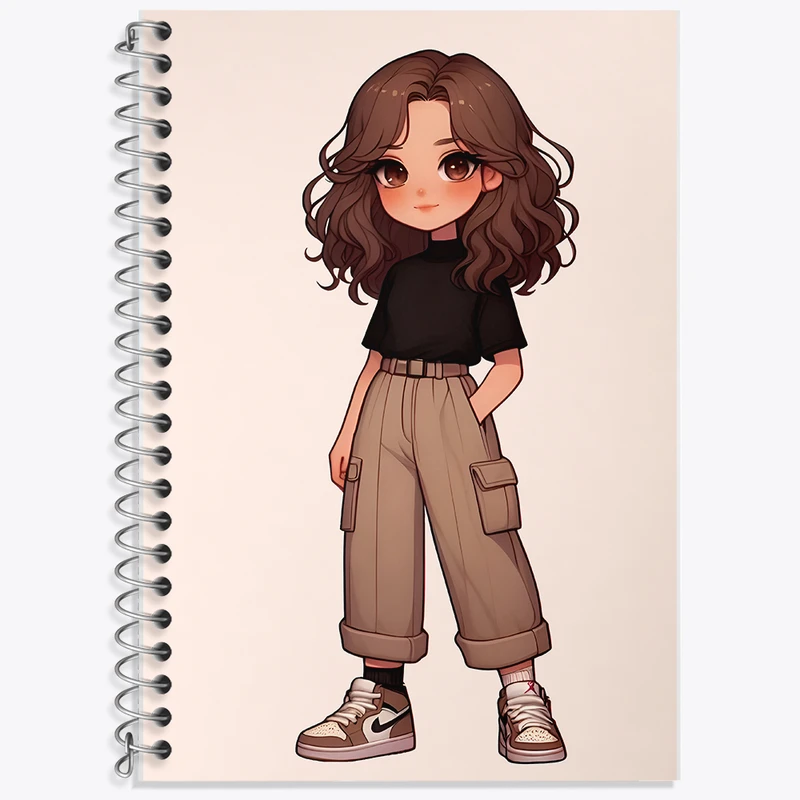 دفتر لغت 50 برگ خندالو طرح دخترانه کیوت کد N4321