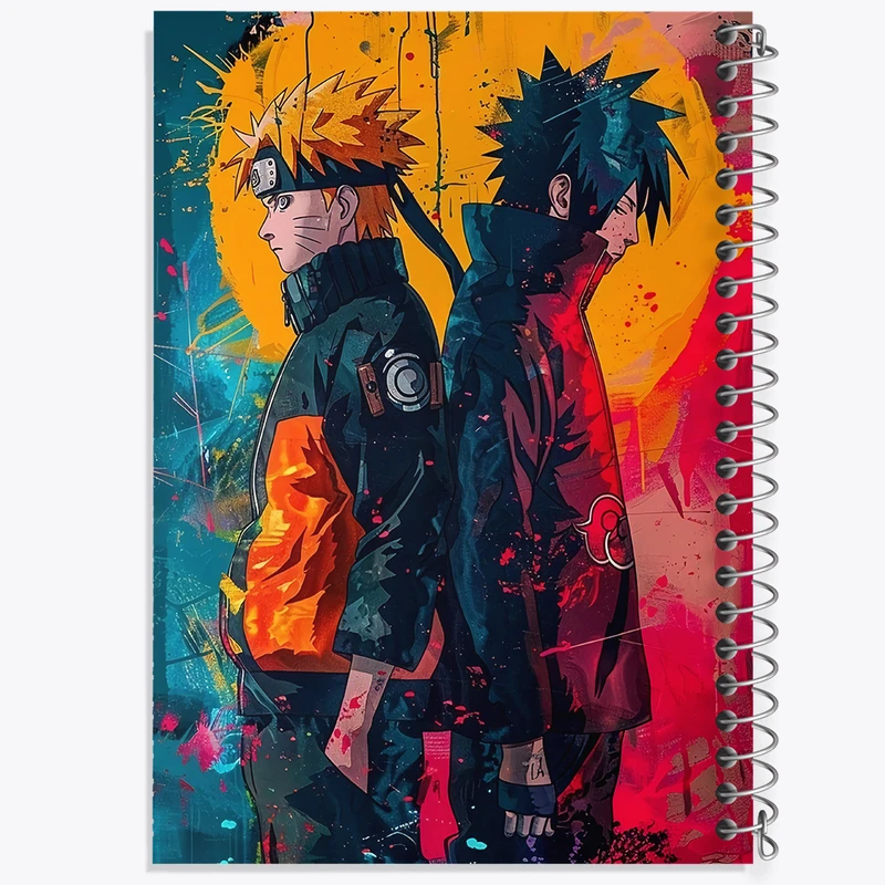 دفتر شطرنجی 50 برگ خندالو طرح انیمه ناروتو (Naruto) کد F5572