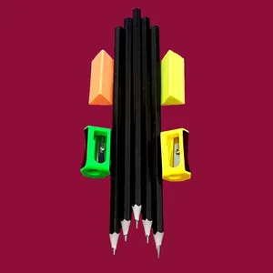 مداد مشکی مدل اچ بی کد ADMIR110-097 به همراه تراش پاک کن مجموعه 9 عددی