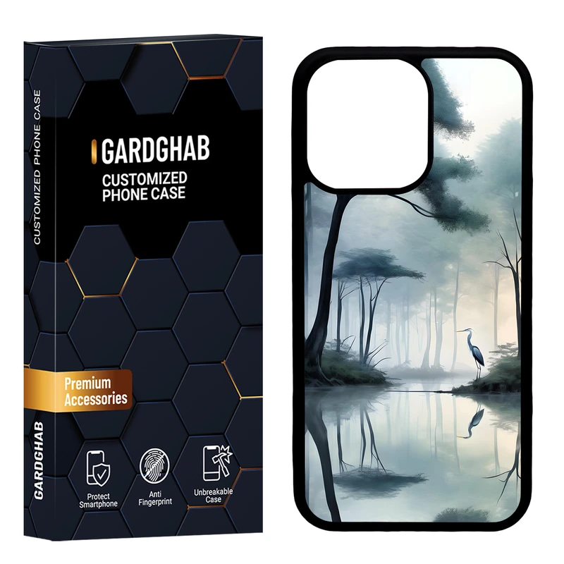 کاور گارد قاب مدل پشت گلس منظره و طبیعت مناسب برای گوشی موبایل اپل iPhone 13 Pro