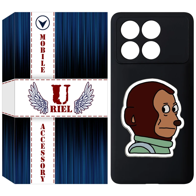 کاور یوریل مدل KSH کد 88 طرح میمون مناسب برای گوشی موبایل شیائومی Poco X6 Pro