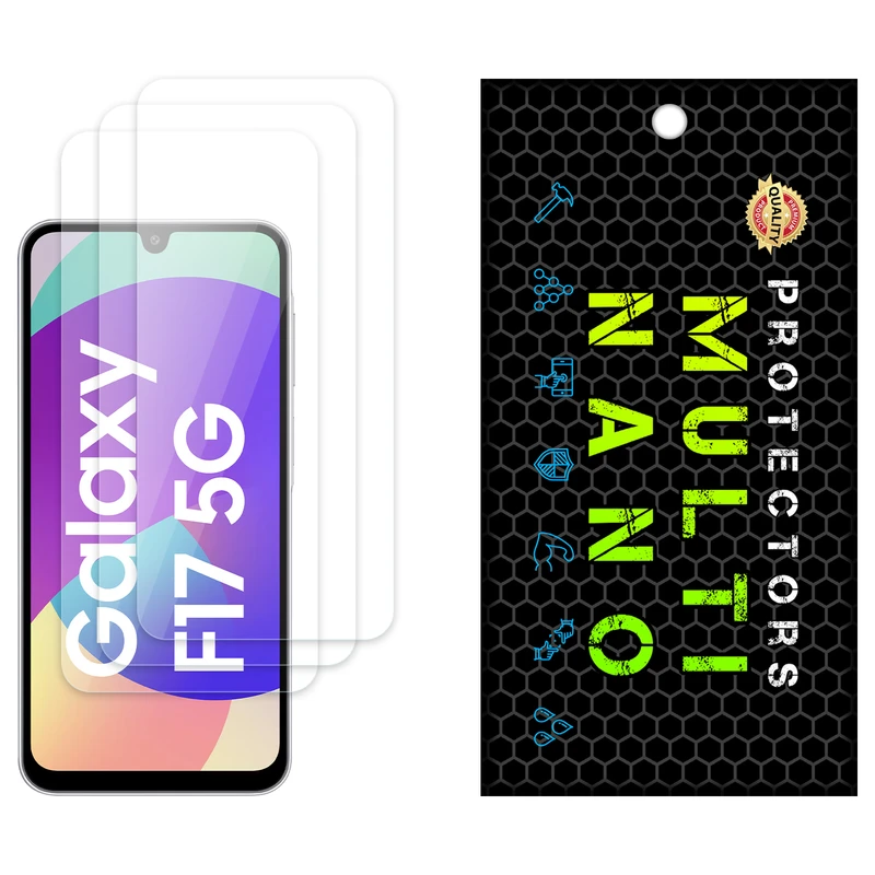 محافظ صفحه نمایش شفاف مولتی نانو مدل X-S3N مناسب برای گوشی موبایل سامسونگ Galaxy F17 بسته سه عددی