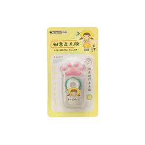 چسب نواری توینگو مدل دو طرفه طرح فانتزی پنجه گربه کد TG-1 عرض 0.5 سانتی متر  