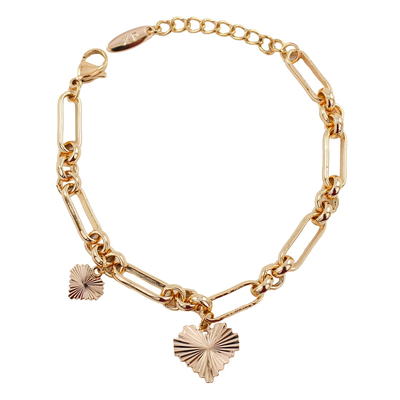 دستبند زنجیری زنانه ژوپینگ مدل قلب کد AAD814