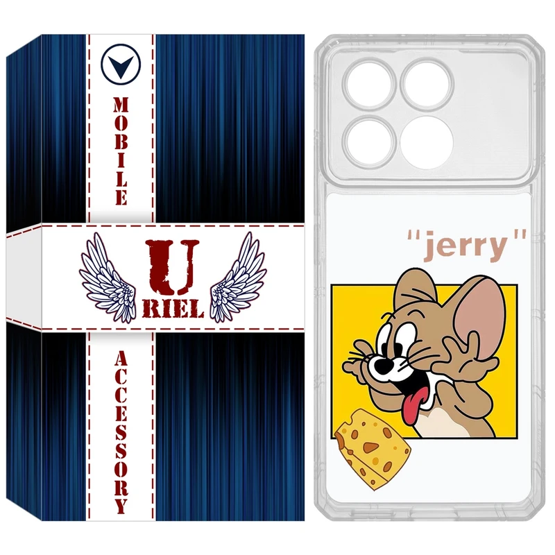 کاور یوریل مدل Clear کد 11 طرح جری مناسب برای گوشی موبایل شیائومی Poco X6 Pro