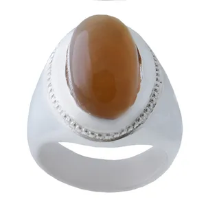 انگشتر نقره مردانه  بازرگانی میلادی مدل عقیق کهنه گنبدی رکاب فیلی دستساز کد AM_1013