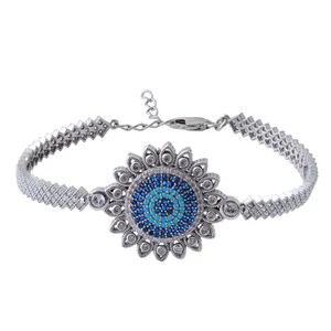 دستبند نقره زنانه بازرگانی میلادی کد DP_343