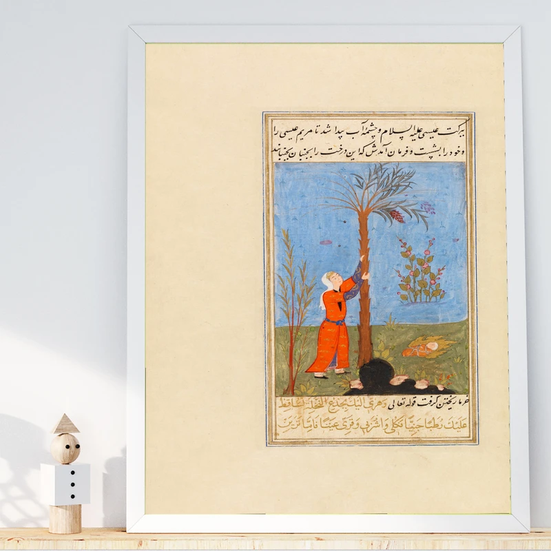 تابلو طرح صفحه خطی ارزشمند مدل G00229 فریم سفید