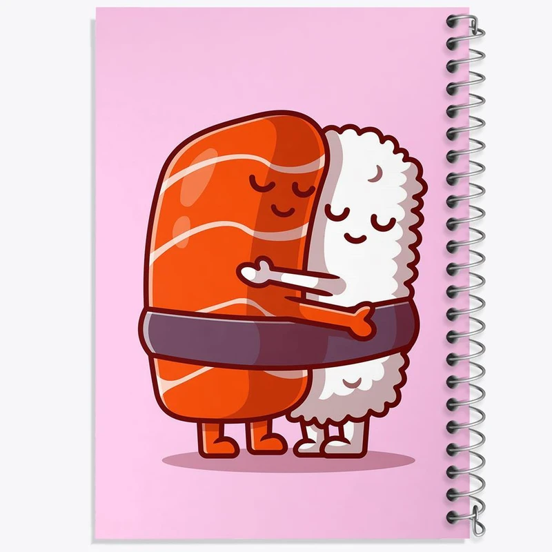 دفتر شطرنجی 50 برگ خندالو طرح سوشی کد 29456