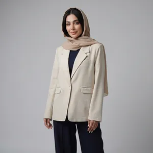 کت تک زنانه لینن هیبا استایل مدل 22366