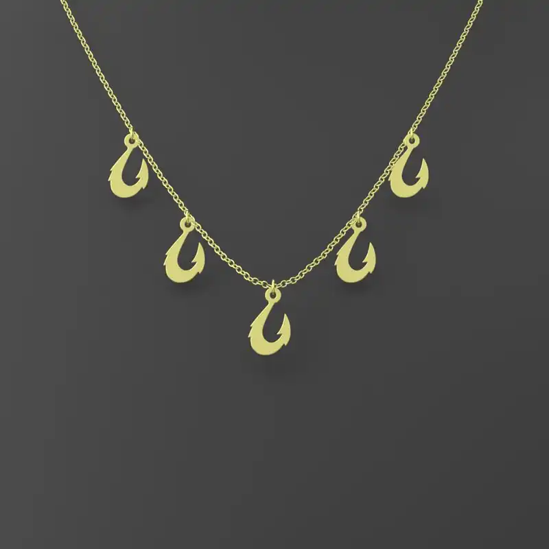 گردنبند طلا 18 عیار زنانه مدوپد مدل هندسی کد RNA10971