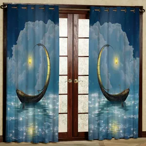 پرده مدل قایق هازان پانچی کد 2398 سایز 140x200 سانتی متر