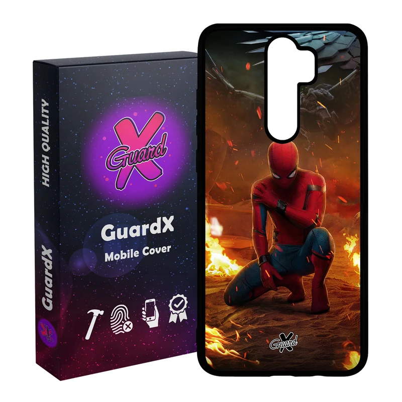 کاور گارد ایکس طرح Spider Man مدل Glass10098 مناسب برای گوشی موبایل شیائومی Redmi 9 / 9 Prime